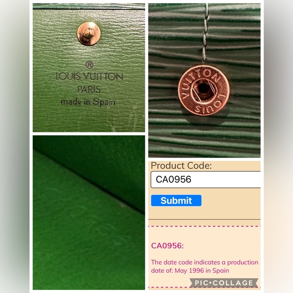 GORGEOUS GREEN AUTH LOUIS VUITTON EPISODE SARAH WALLET WOC BOX & DUST BAG - Picture 3 of 16